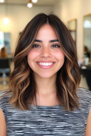 33 Chic Brown Highlights on Black Hair for a Subtle Contrast